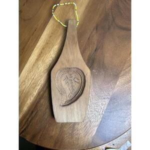 Solid Wood Hand Carved Japanese Kashigata Mold (Paisley Design, Beaded Loop)